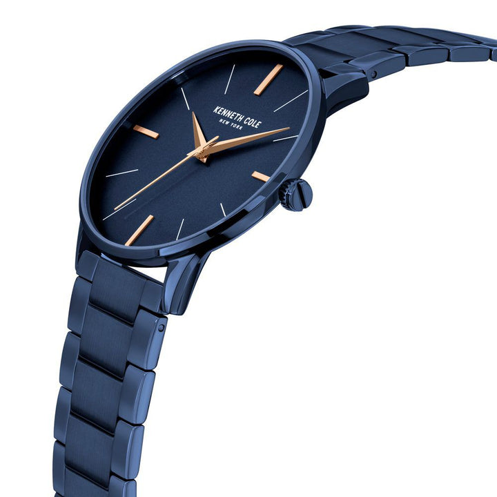 Kenneth Cole Quartz Analog Blue Dial Stainless Steel Strap Watch For Couple