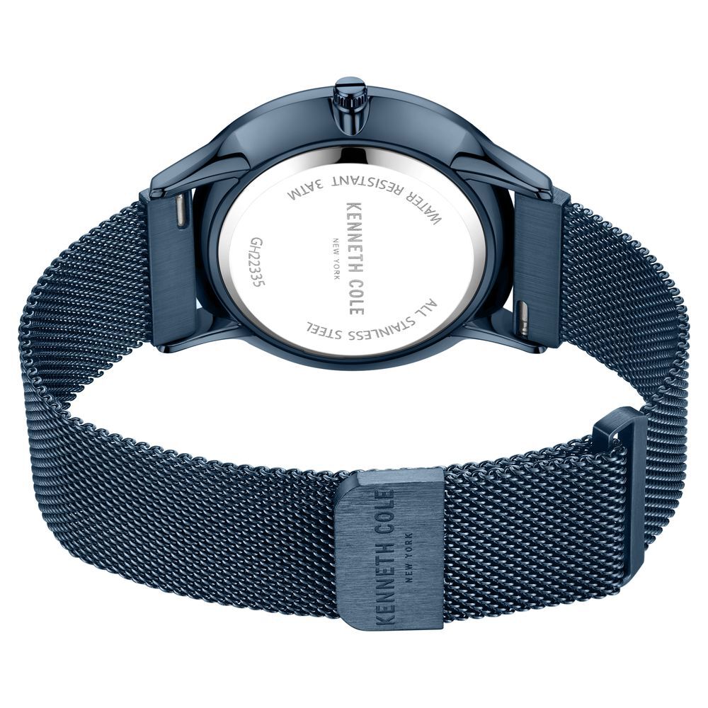 Kenneth Cole Blue Dial Quartz Analog with Date Stainless Steel Strap Watch for Men
