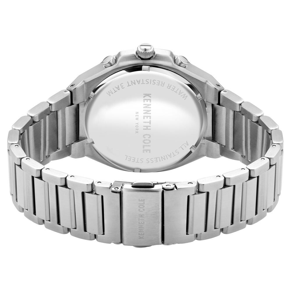 Kenneth Cole Quartz Chronograph Blue Dial Stainless Steel Strap Watch for Men-NDKCWGI2104901MN