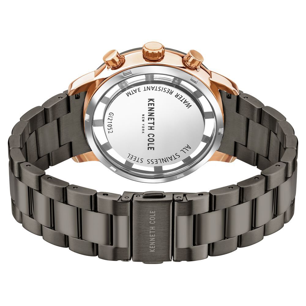 Kenneth Cole Quartz Chronograph Grey Dial Stainless Steel Strap Watch for Men NEKCWGI2105202MN