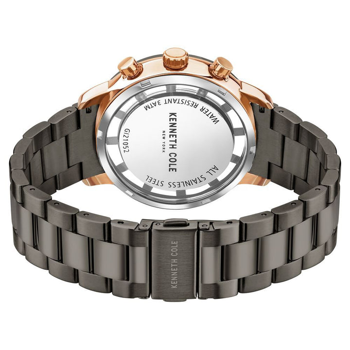 Kenneth Cole Quartz Chronograph Grey Dial Stainless Steel Strap Watch for Men NEKCWGI2105202MN