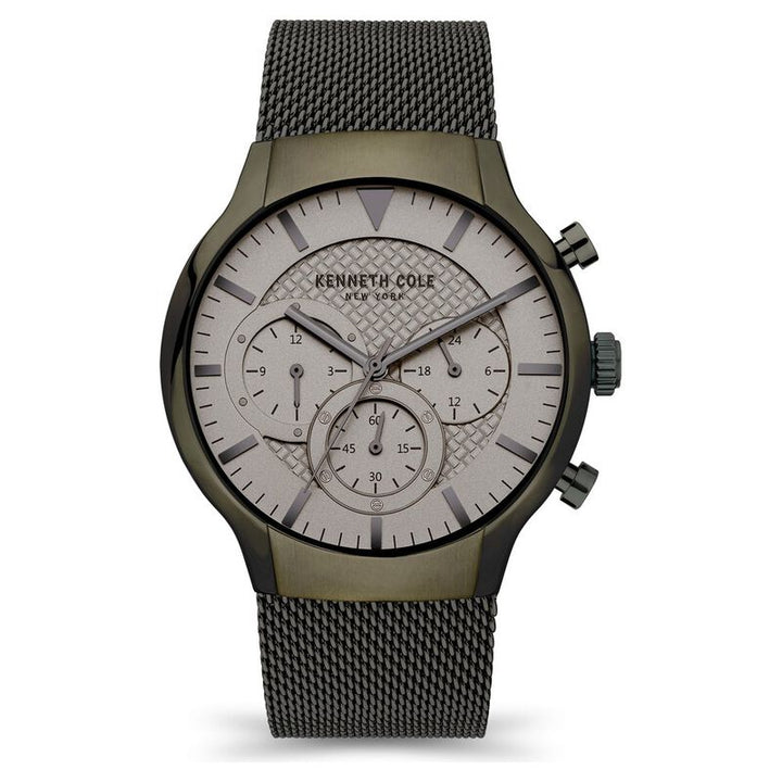 Kenneth Cole Grey Dial Stainless Steel Strap Watch For Men