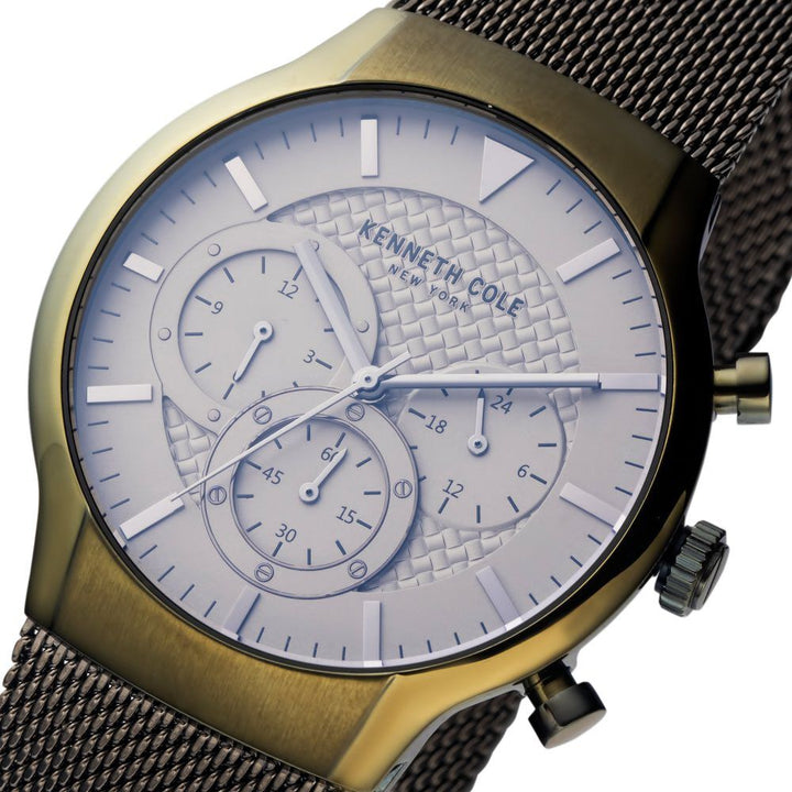 Kenneth Cole Grey Dial Stainless Steel Strap Watch For Men