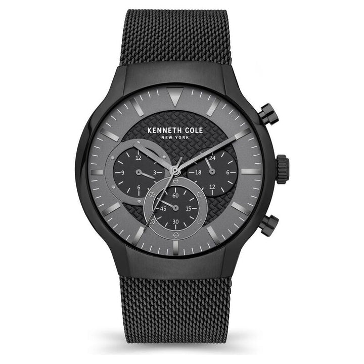Kenneth Cole Grey Dial Stainless Steel Strap Watch For Men