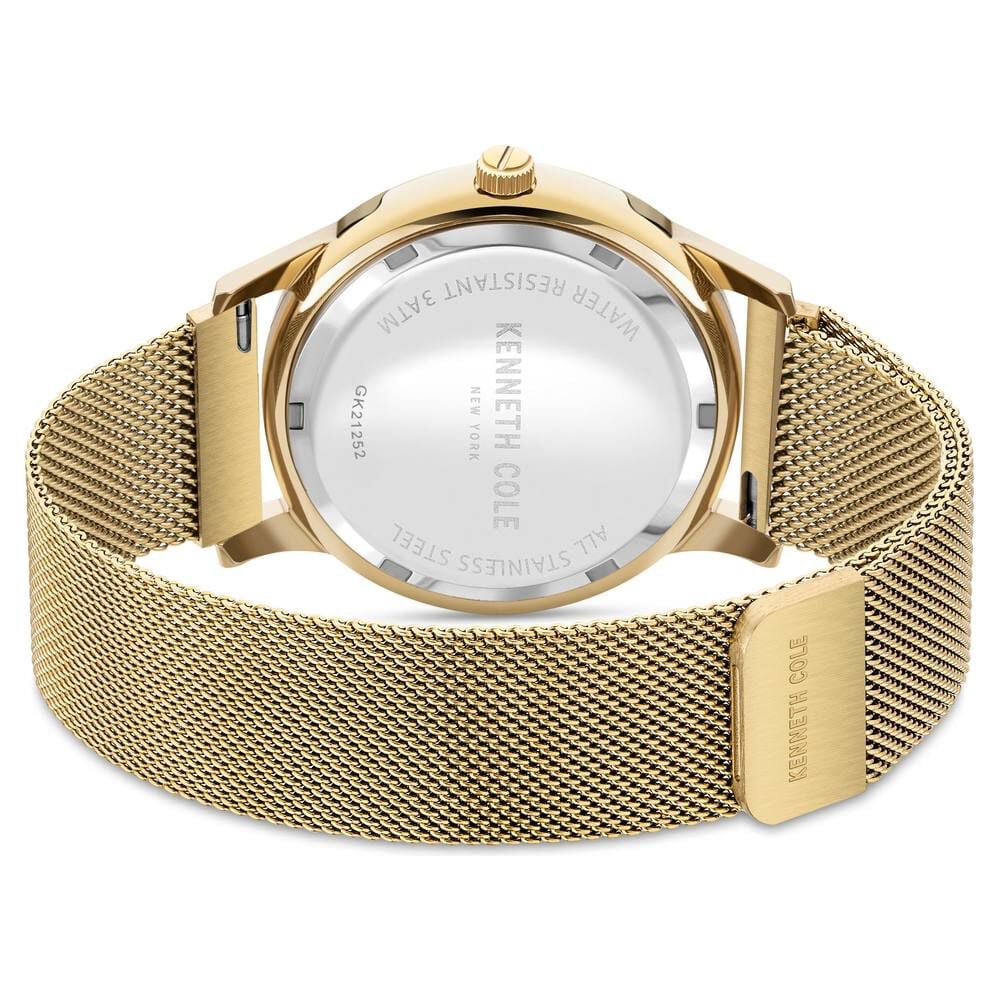 Kenneth Cole Quartz Analog Champagne Dial Stainless Steel Strap Watch for Men-NTKCWGK2125202MN