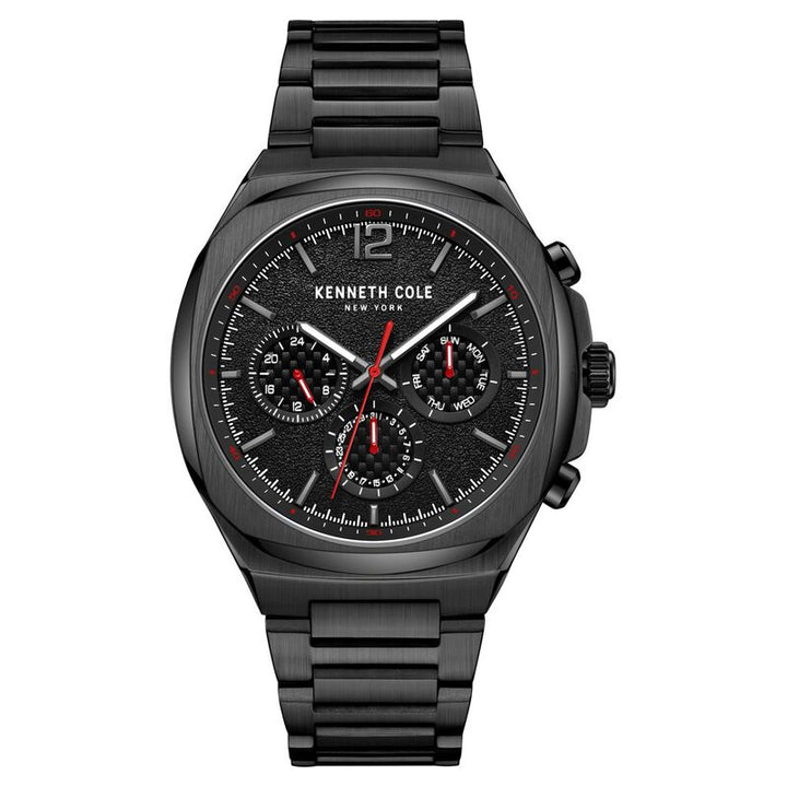 Kenneth Cole Multifunction Black Dial Watch For Men