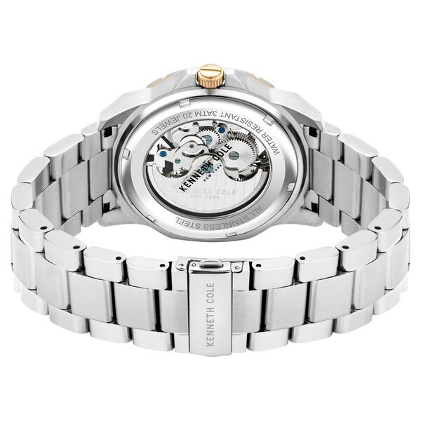 Stylish Kenneth Cole Automatic Men's Watch - White Dial & Steel Strap