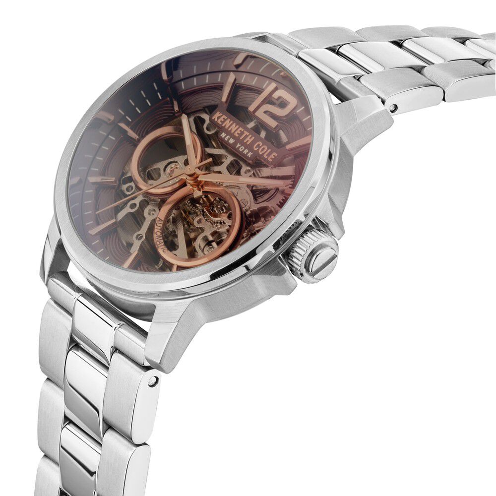 Kenneth Cole Maroon Dial Automatic Watch for Men NEKCWGL2124704MN