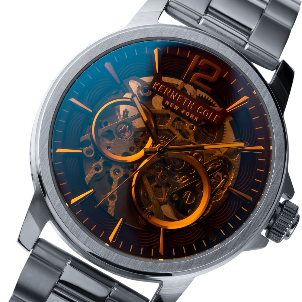 Kenneth Cole Maroon Dial Automatic Watch for Men NEKCWGL2124704MN