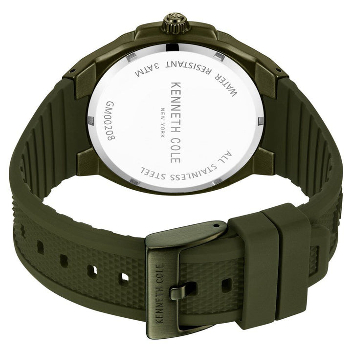 Kenneth Cole Quartz Analog Green dial Silicone Strap Watch for Men-NTKCWGM0020803MN