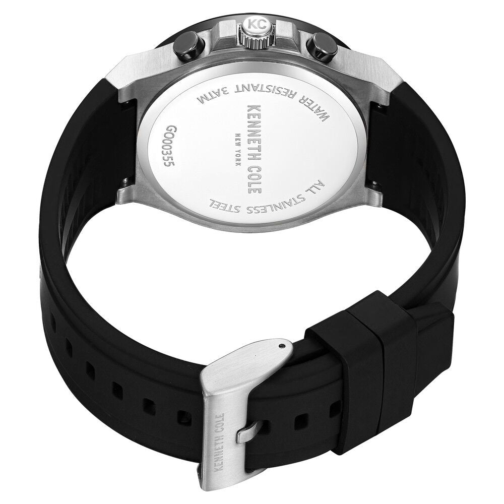 Kenneth Cole Quartz Chronograph Silver Dial Silicone Strap Watch for Men - The Watch Factory ®