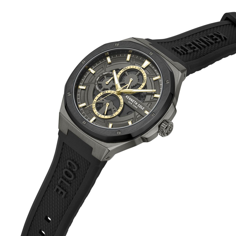 Kenneth Cole Multifunction Grey Dial Silicone Strap Watch For Men KCWGQ0047202MN