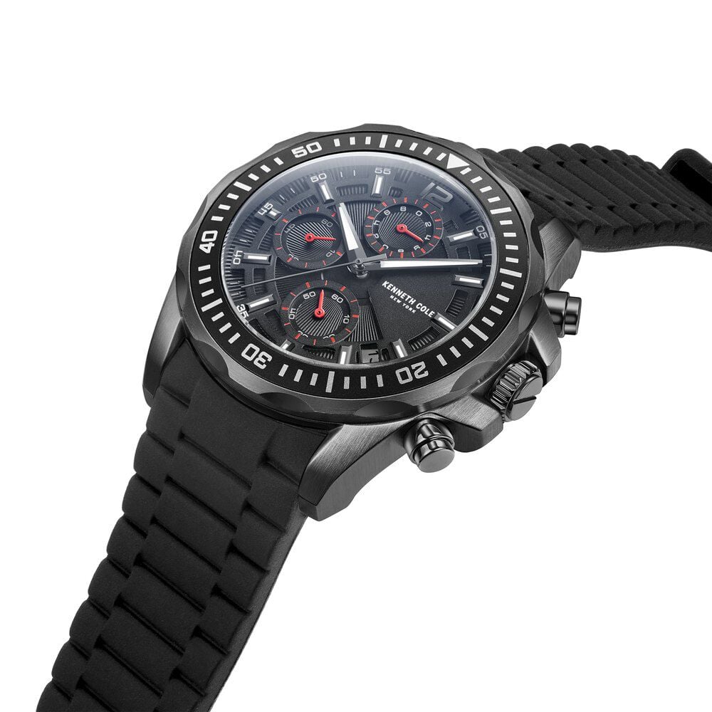 Kenneth Cole Chronograph Black Dial Watch for Men