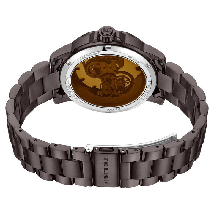 Kenneth Cole Automatic Brown Dial Stainless Steel Strap Watch For Men KCWGY0033704MN