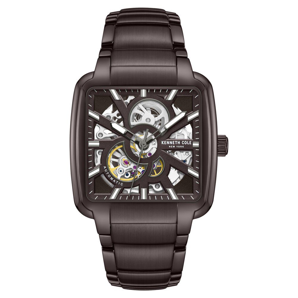 Kenneth Cole Automatic Brown Dial With Brown Stainless Steel Strap Watch For Men KCWGY0046501MN