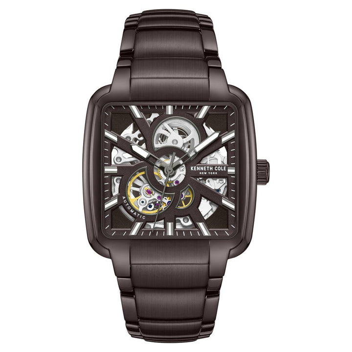 Kenneth Cole Automatic Brown Dial With Brown Stainless Steel Strap Watch For Men-NTKCWGY0046501MN