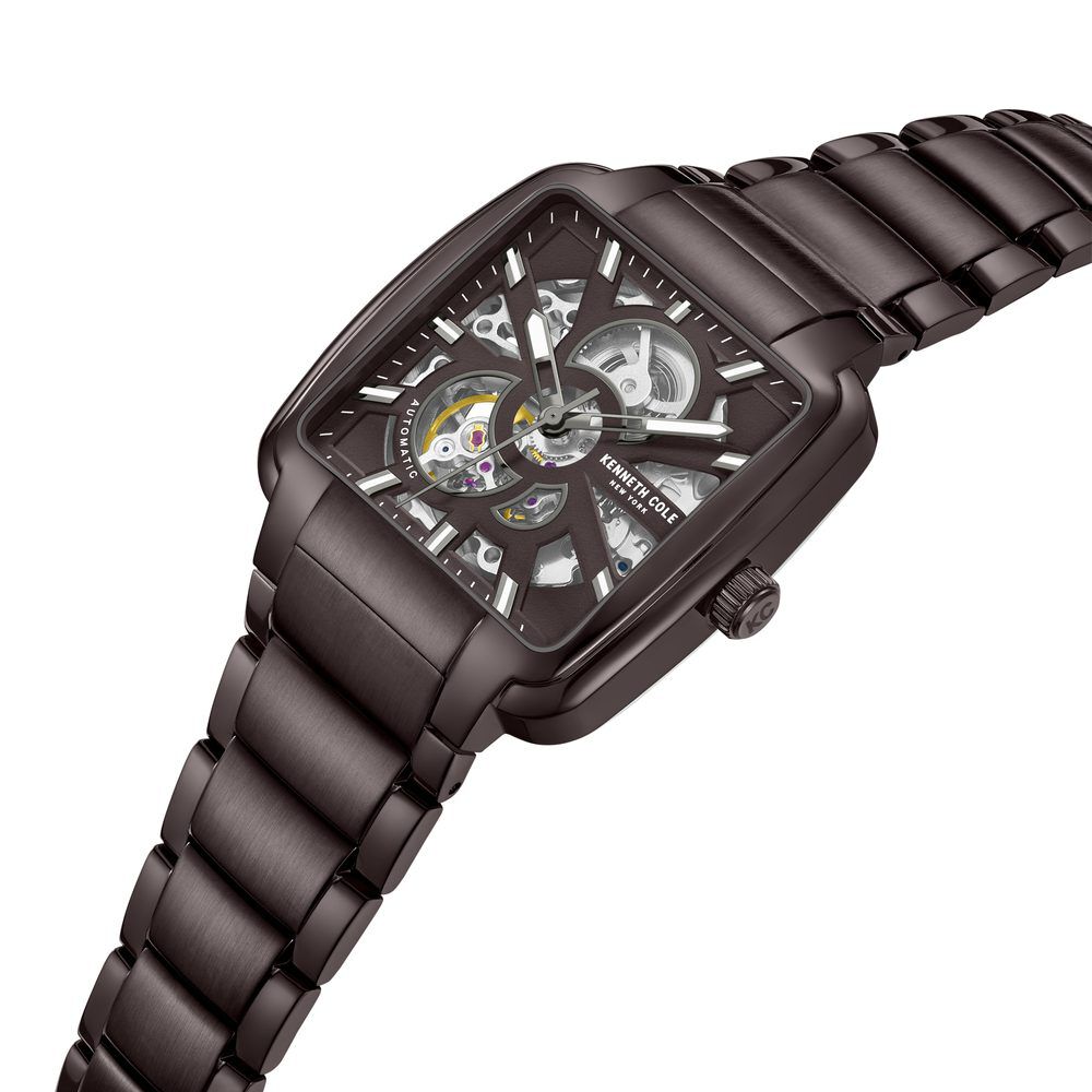 Kenneth Cole Automatic Brown Dial With Brown Stainless Steel Strap Watch For Men KCWGY0046501MN