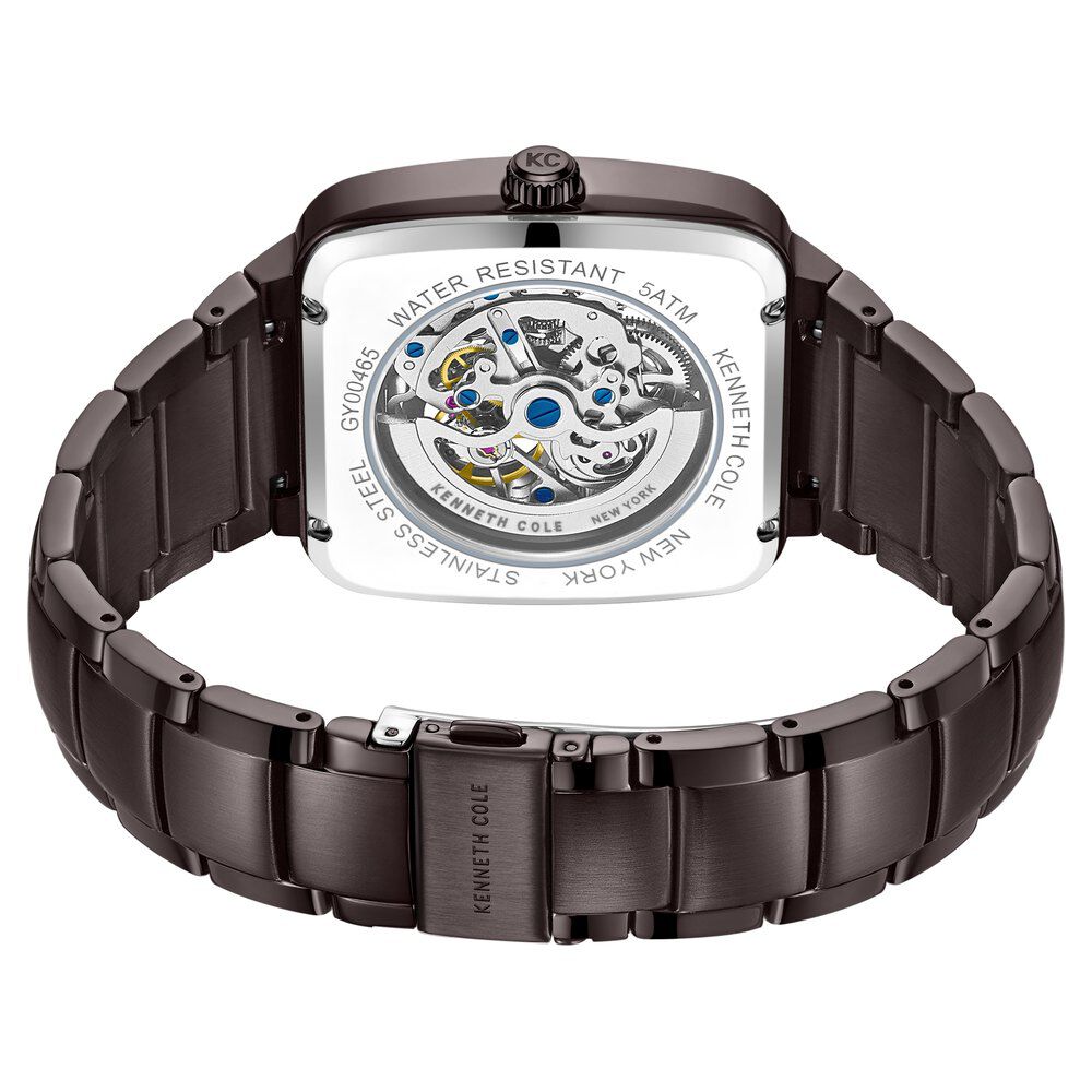 Kenneth Cole Automatic Brown Dial With Brown Stainless Steel Strap Watch For Men KCWGY0046501MN