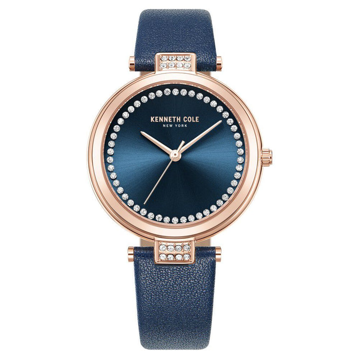 Kenneth Cole Quartz Analog Blue Dial Blue Leather Strap Watch for Women KCWLA0026803LD