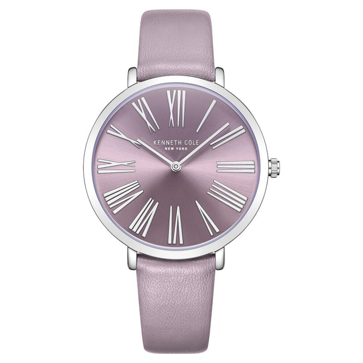 Kenneth Cole Quartz Analog Purple Dial Purple Leather Strap Watch for Women KCWLA0027302LD