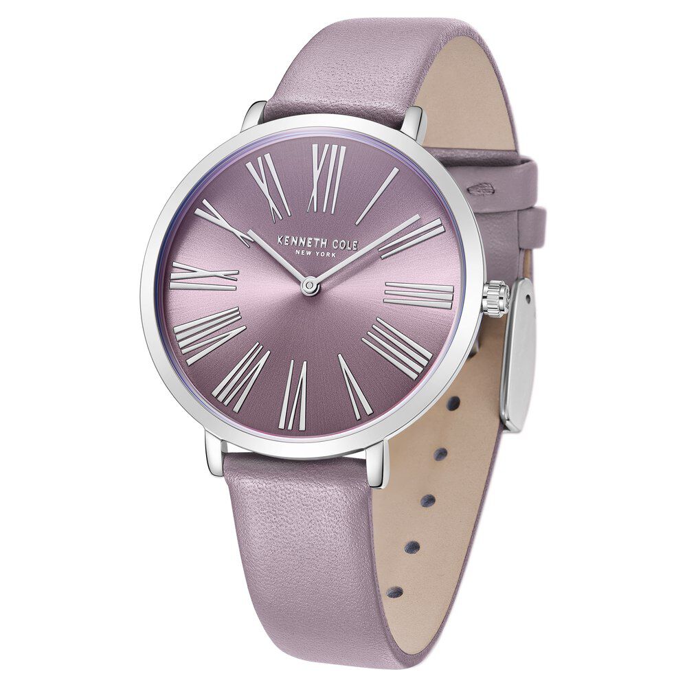 Kenneth Cole Quartz Analog Purple Dial Purple Leather Strap Watch for Women KCWLA0027302LD