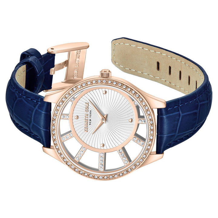 Kenneth Cole Quartz Analog Silver Dial Leather Strap Watch For Women KCWLA0061601LD