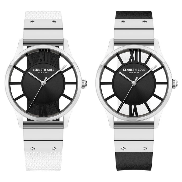 Kenneth Cole Quartz Analog Black Dial Leather Strap Watch For Women