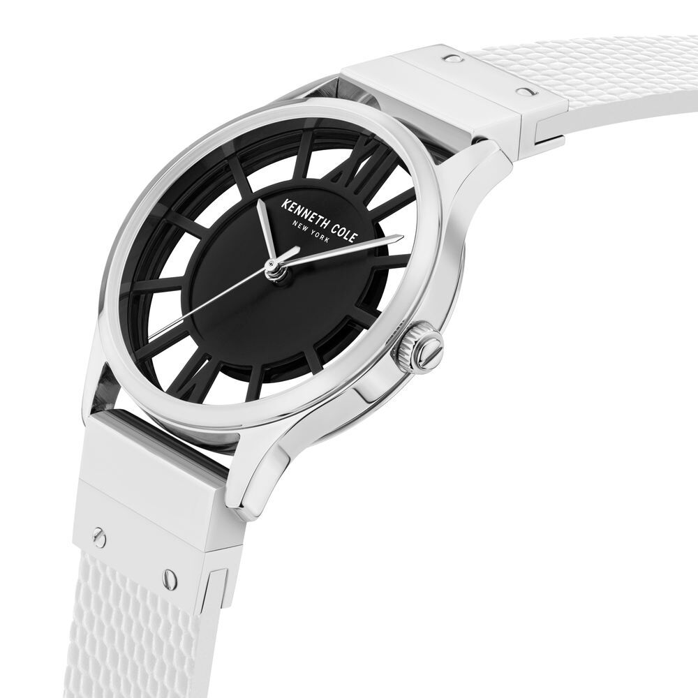 Kenneth Cole Quartz Analog Black Dial Leather Strap Watch For Women