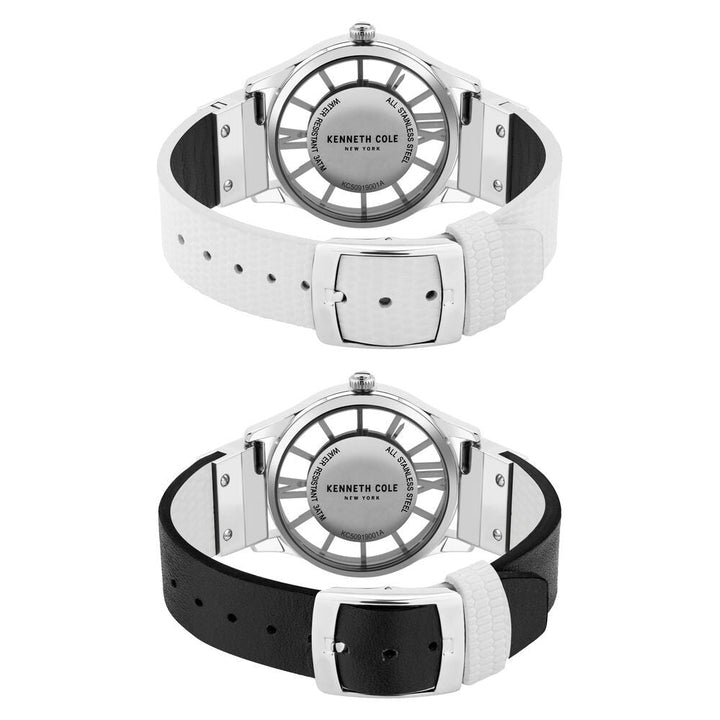Kenneth Cole Quartz Analog Black Dial Leather Strap Watch For Women