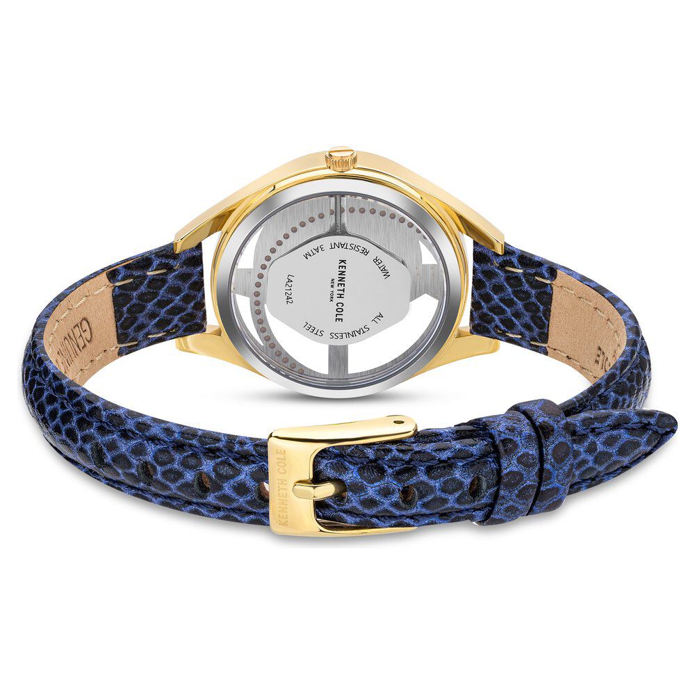 Kenneth Cole Quartz Analog Golden Dial Leather Strap Watch for Women
