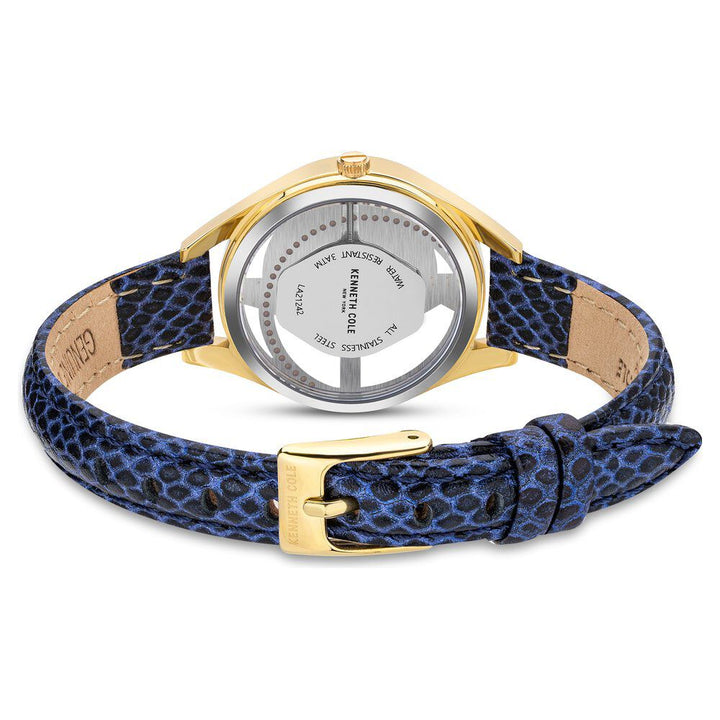 Kenneth Cole Quartz Analog Golden Dial Leather Strap Watch for Women