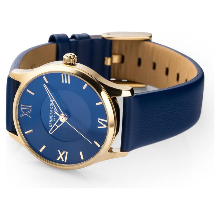 Kenneth Cole Quartz Analog Blue Dial Leather Strap Watch for Women