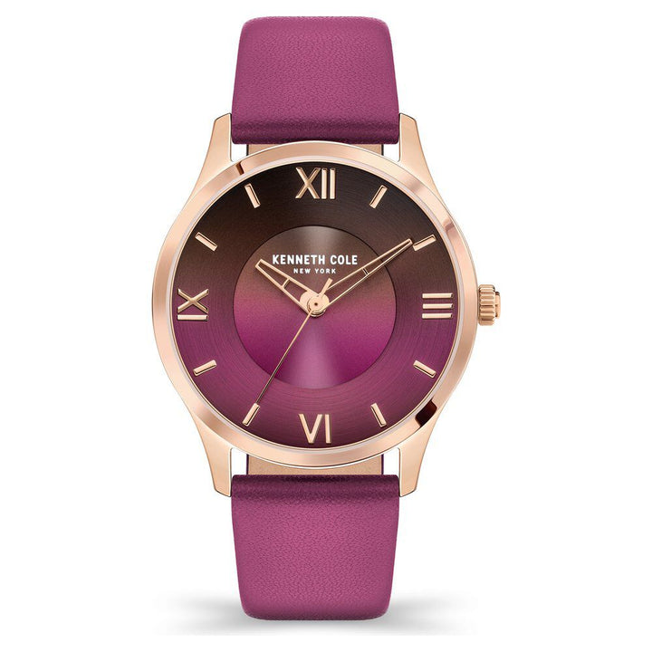 Kenneth Cole Quartz Analog Pink Dial Leather Strap Watch for Women KCWLA2124303LD