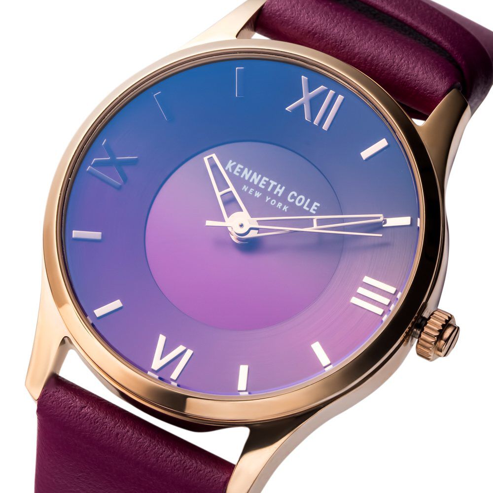Kenneth Cole Quartz Analog Pink Dial Leather Strap Watch for Women KCWLA2124303LD