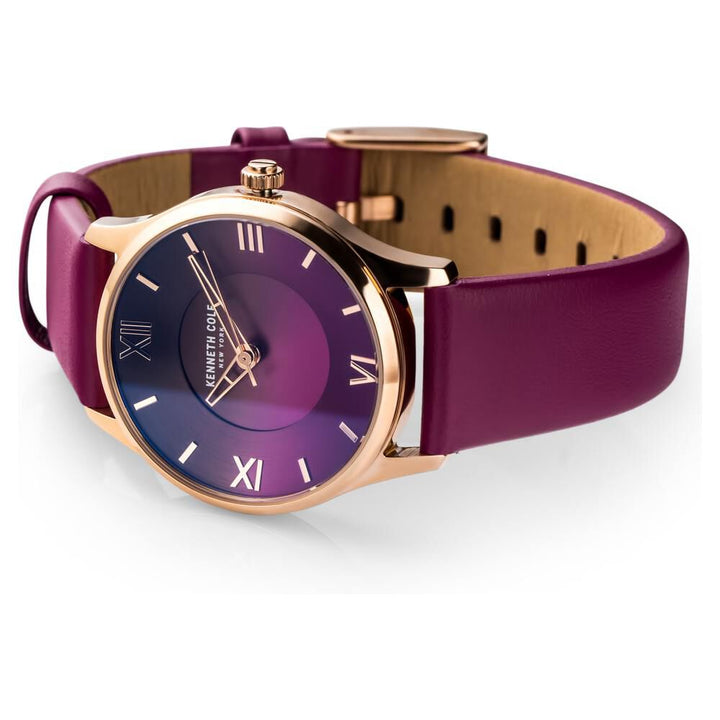 Kenneth Cole Quartz Analog Pink Dial Leather Strap Watch for Women KCWLA2124303LD