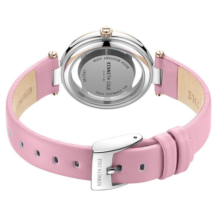 Kenneth Cole Quartz Analog Rose Gold Dial Leather Strap Watch For Women