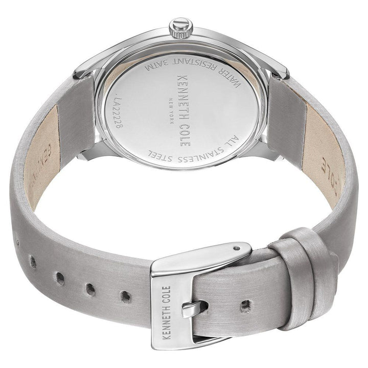 Kenneth Cole Quartz Analog Grey Dial Leather Strap Watch for Women