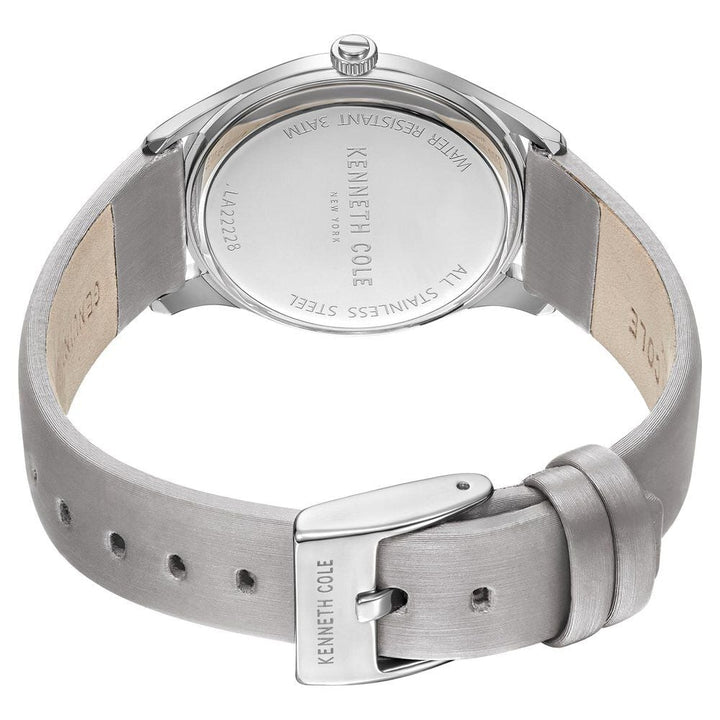 Kenneth Cole Quartz Analog Grey Dial Leather Strap Watch for Women