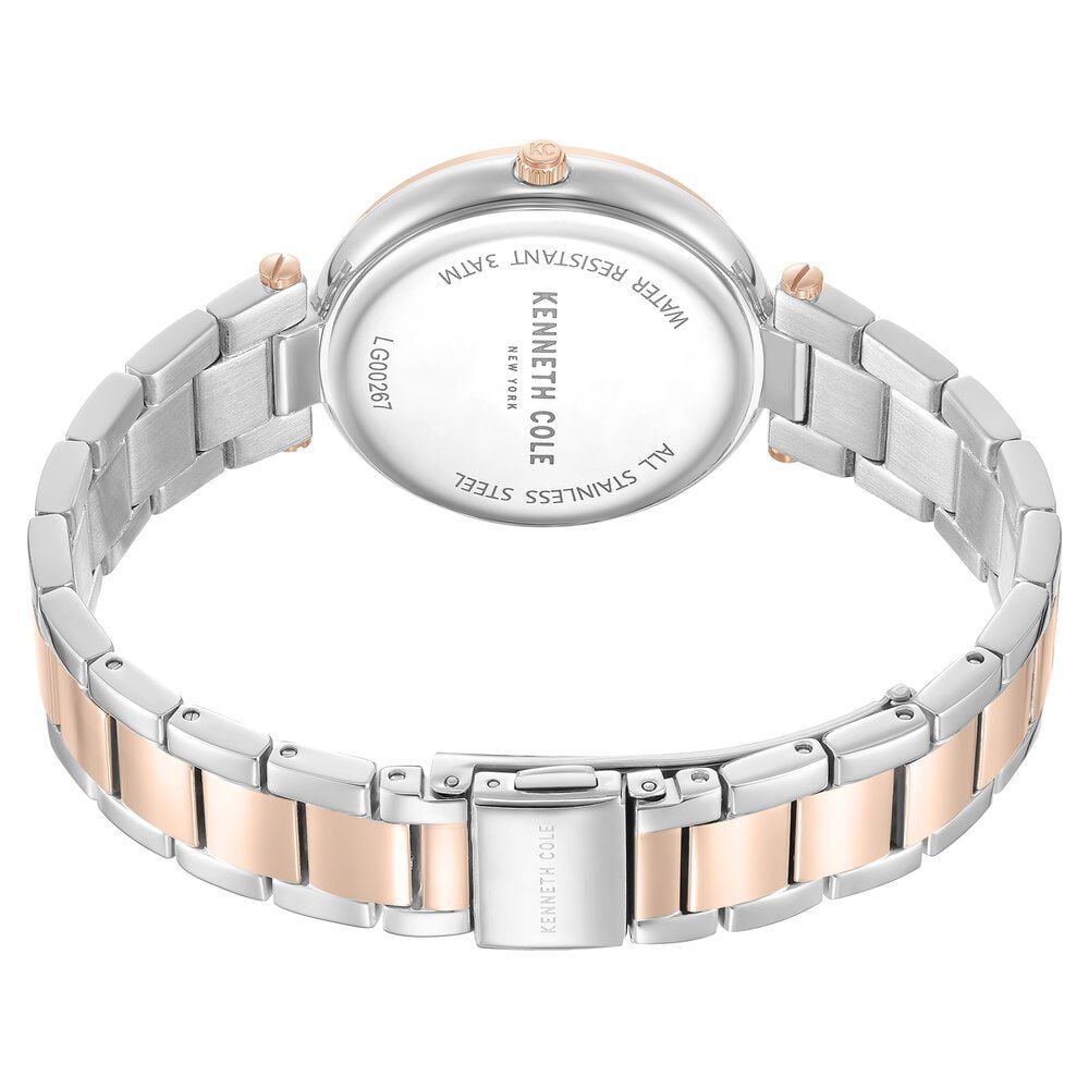 Kenneth Cole Quartz Analog Rose Gold Dial Two Toned Stainless Steel Strap Watch For Women