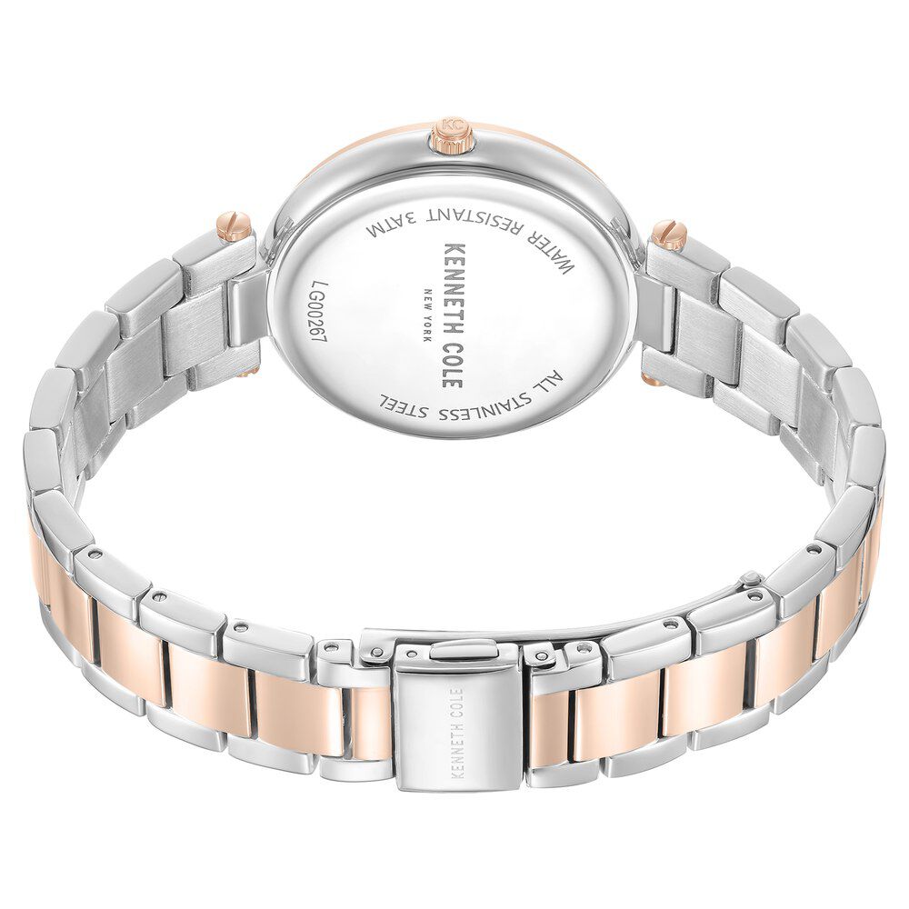 Kenneth Cole Quartz Analog Rose Gold Dial Two Toned Stainless Steel Strap Watch For Women