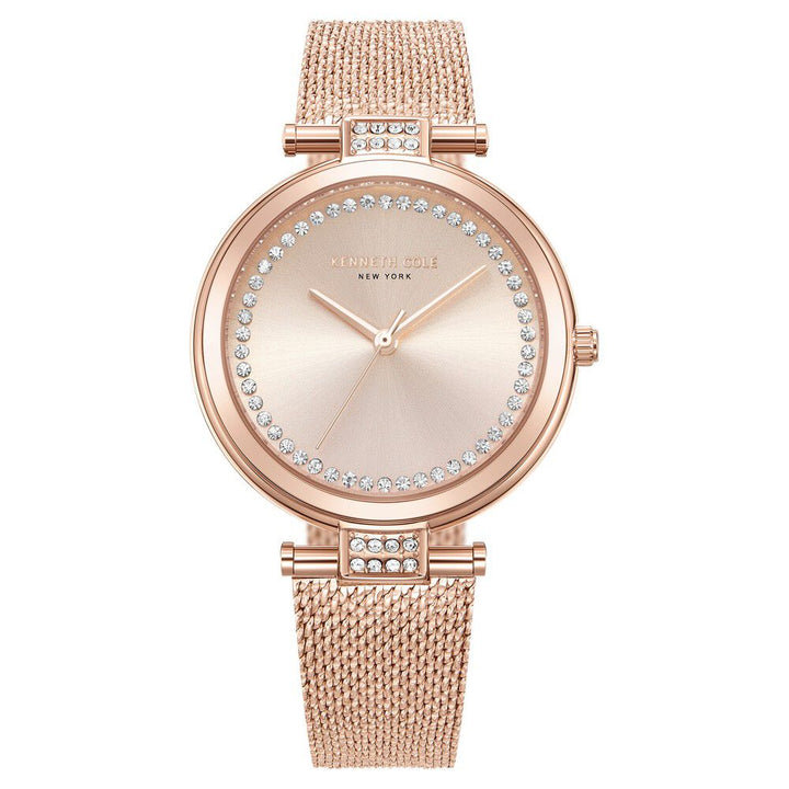 Kenneth Cole Quartz Analog Rose Gold Dial Stainless Steel Strap Watch for Women KCWLG0026802LD