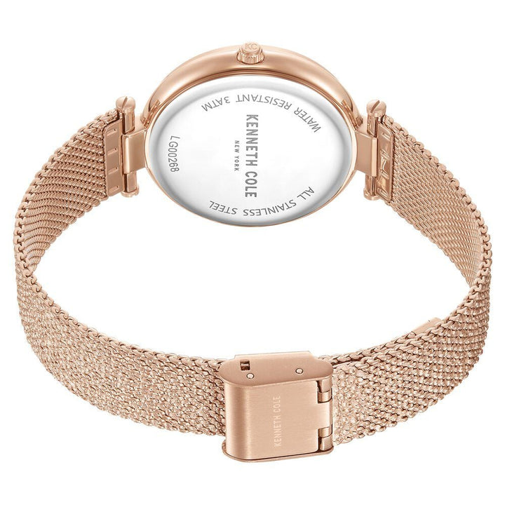 Kenneth Cole Quartz Analog Rose Gold Dial Stainless Steel Strap Watch For Women
