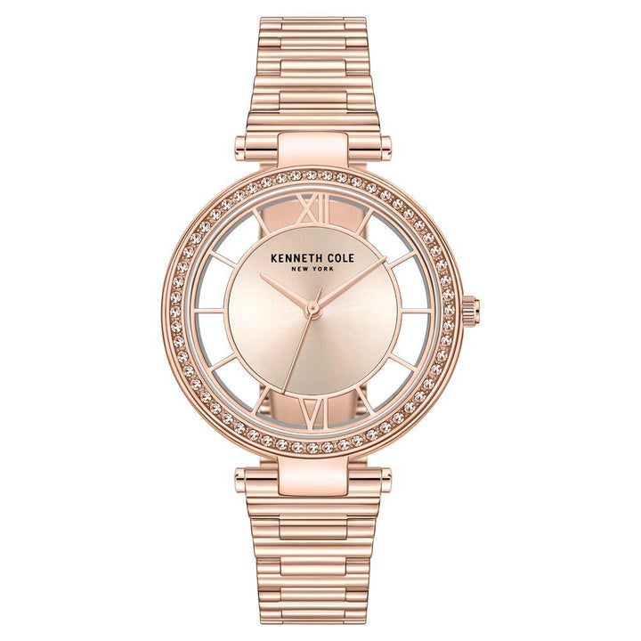 Kenneth Cole Quartz Analog Rose Gold Dial Stainless Steel Strap Watch for Women KCWLG0032903LD