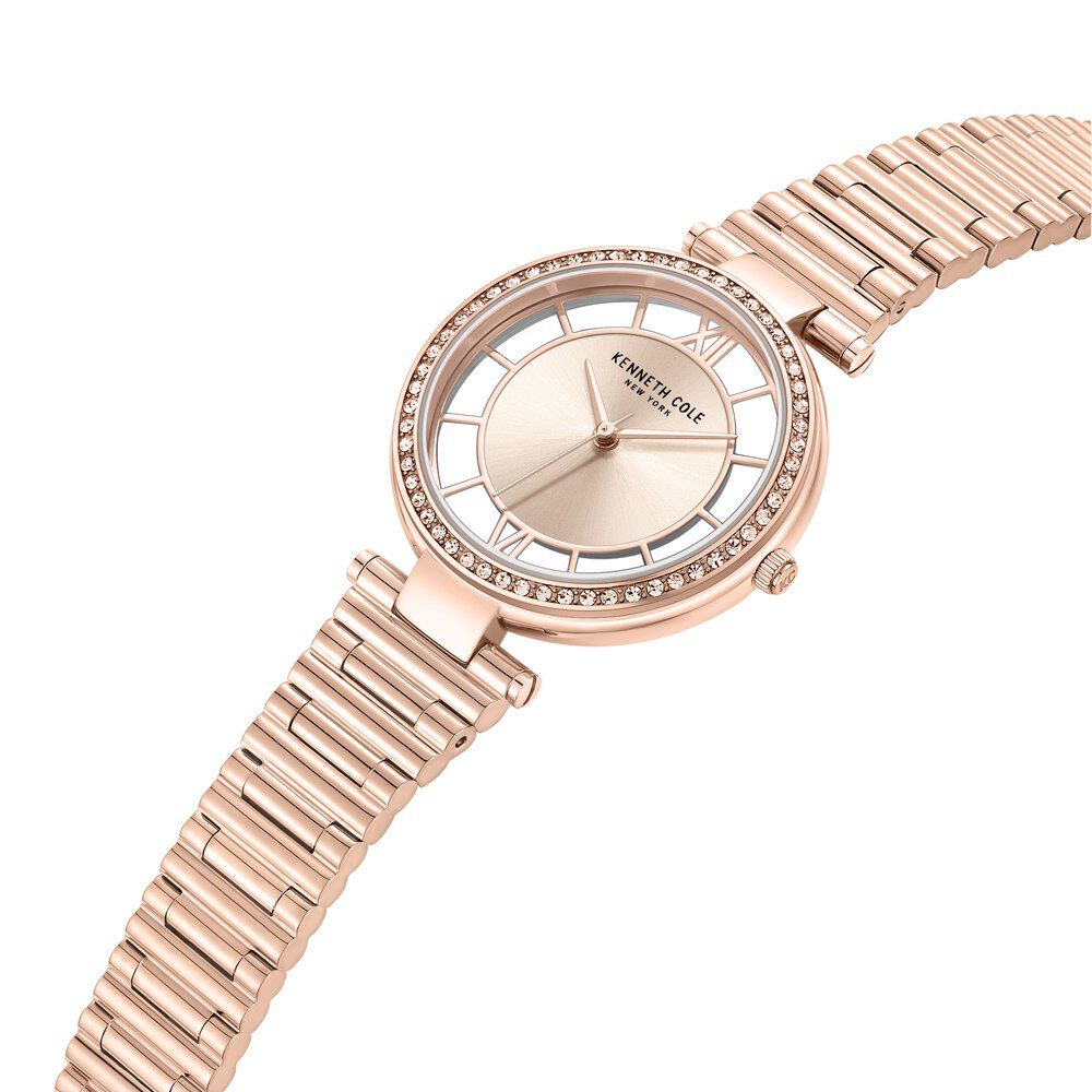 Kenneth Cole Quartz Analog Rose Gold Dial Stainless Steel Strap Watch for Women KCWLG0032903LD