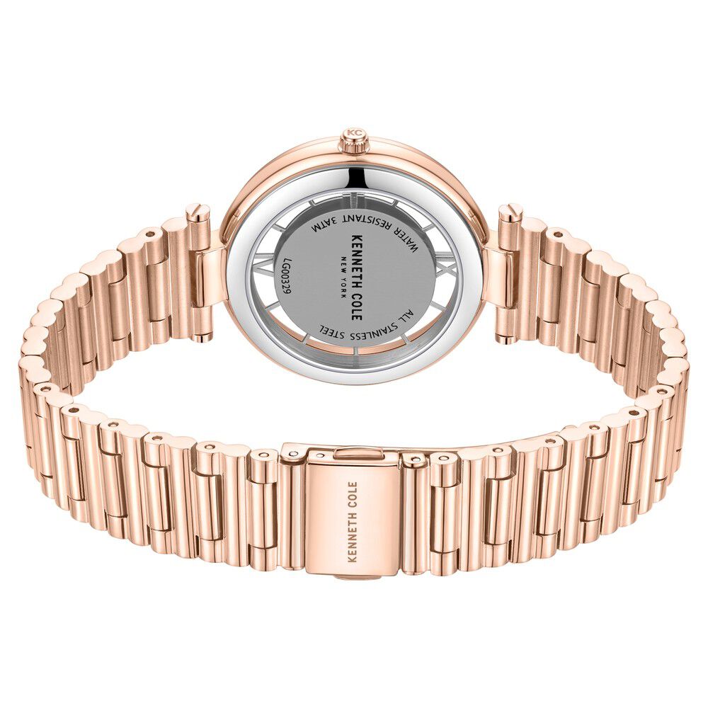 Kenneth Cole Quartz Analog Rose Gold Dial Stainless Steel Strap Watch for Women KCWLG0032903LD