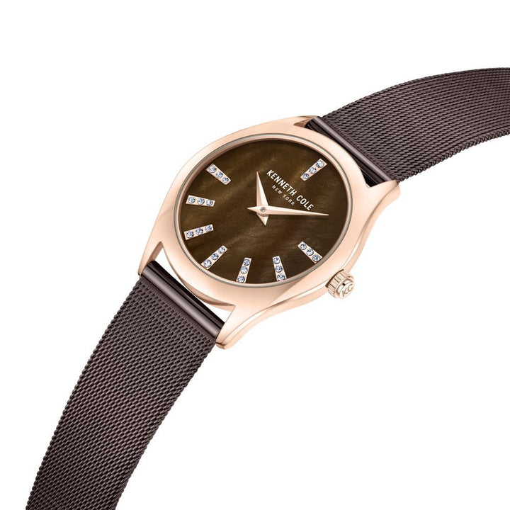 Kenneth Cole Quartz Analog Mother Of Pearl Dial Stainless Steel Interchangeable Strap Watch For Women KCWLG0048402LD