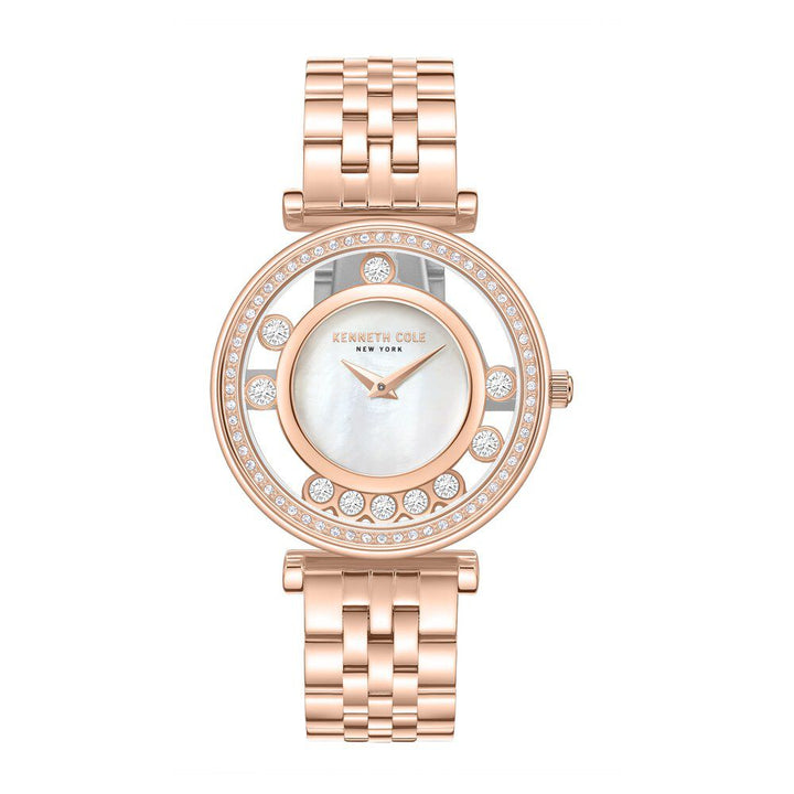 Kenneth Cole Quartz Analog Mother of Pearl Dial Stainless Steel Strap Watch For Women KCWLG0061203LD