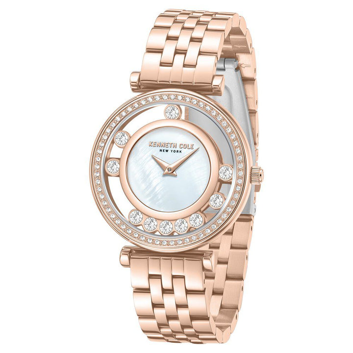 Kenneth Cole Quartz Analog Mother of Pearl Dial Stainless Steel Strap Watch For Women KCWLG0061203LD