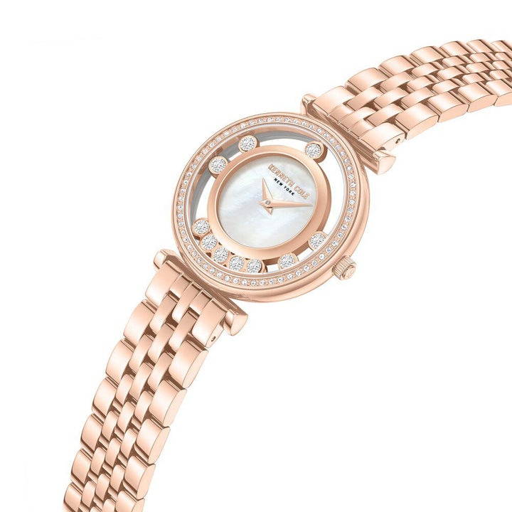 Kenneth Cole Quartz Analog Mother of Pearl Dial Stainless Steel Strap Watch For Women KCWLG0061203LD