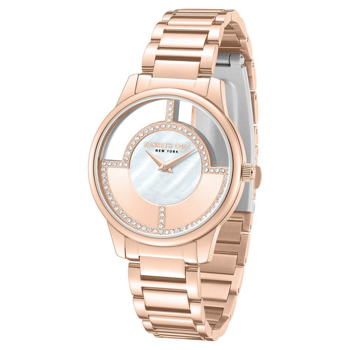 Kenneth Cole Quartz Analog Mother of Pearl Dial Stainless Steel Strap Watch For Women KCWLG0061501LD